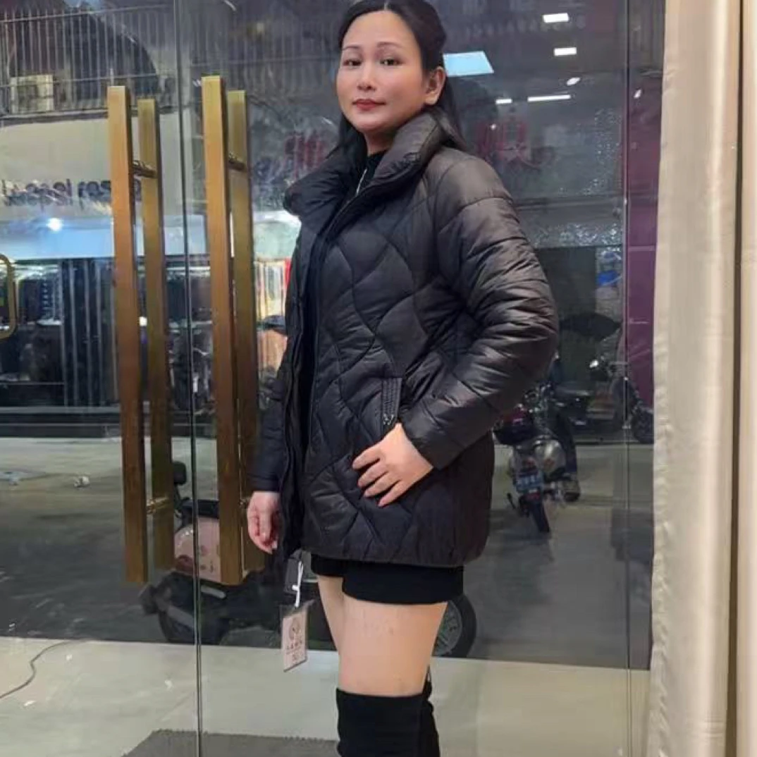 女士短款白鸭绒立领内搭保暖秋冬羽绒服