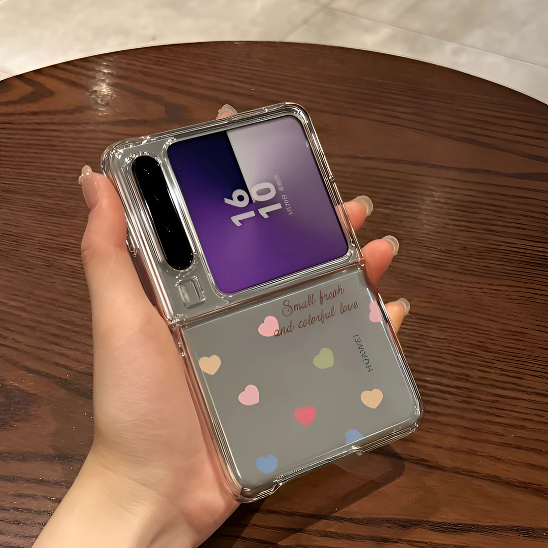 适用华为purax手机壳简约新款HUAWEI高级感折叠屏爆款满屏爱心