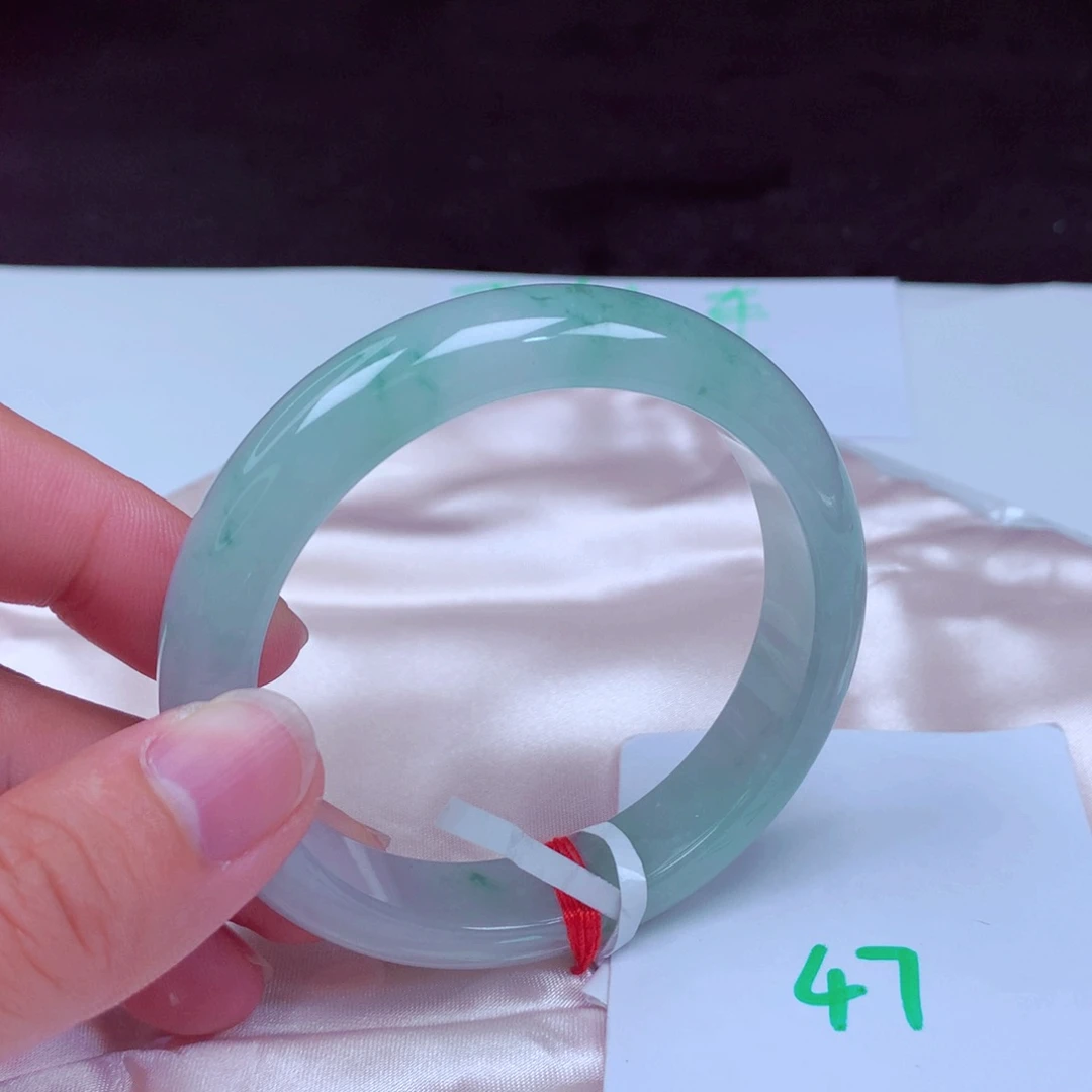 未镶嵌手镯翡翠缅甸天然A货翡翠手镯57.1