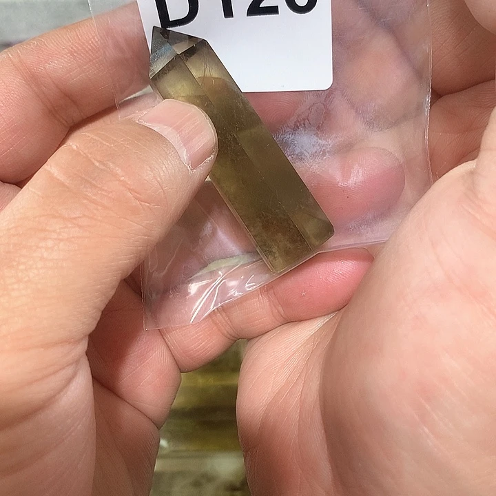 黄晶天然黄水晶柱子D126未镶嵌不*?