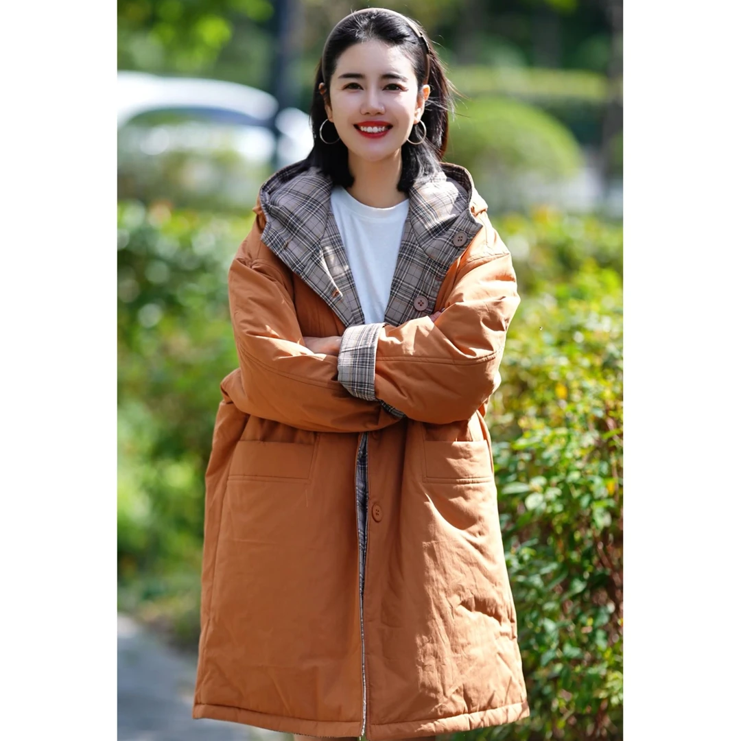 BEIJU 2025新款时尚气质百搭显瘦轻奢洋气两面穿棉服外套女3288