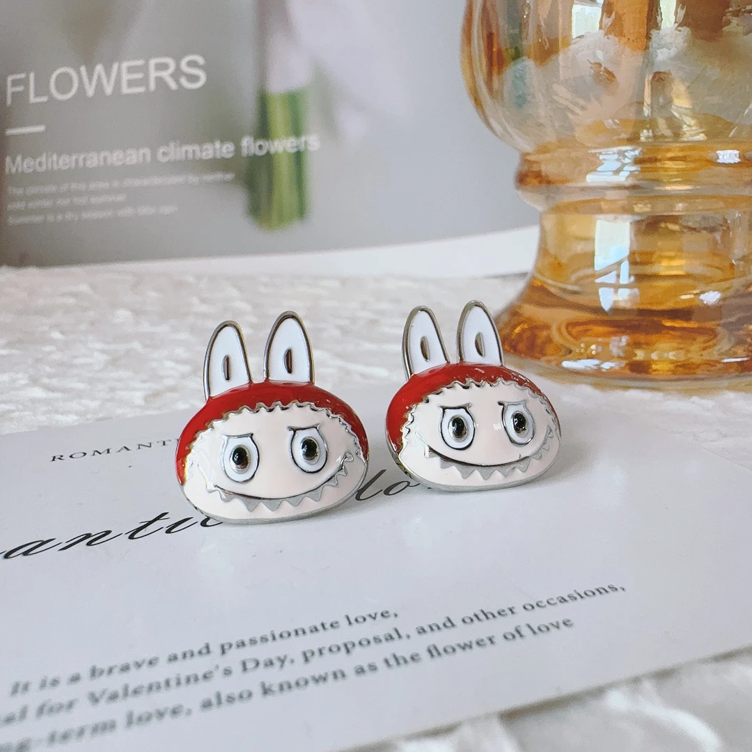 铜合金耳饰 8033 卡通滴油耳钉