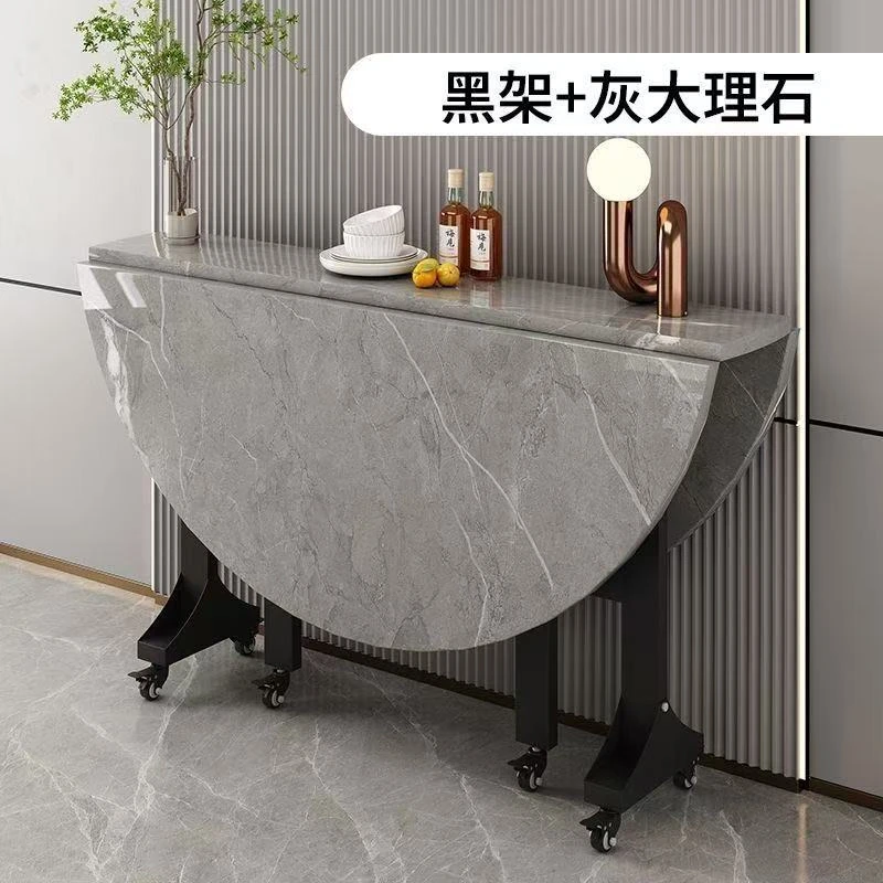 家用圆桌折叠餐桌可折叠移动饭桌简易客厅客厅吃饭桌折叠桌子