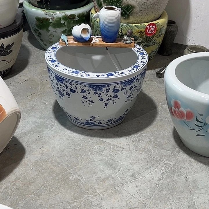 G***2景德镇陶瓷鱼缸直径52厘米好30厘米