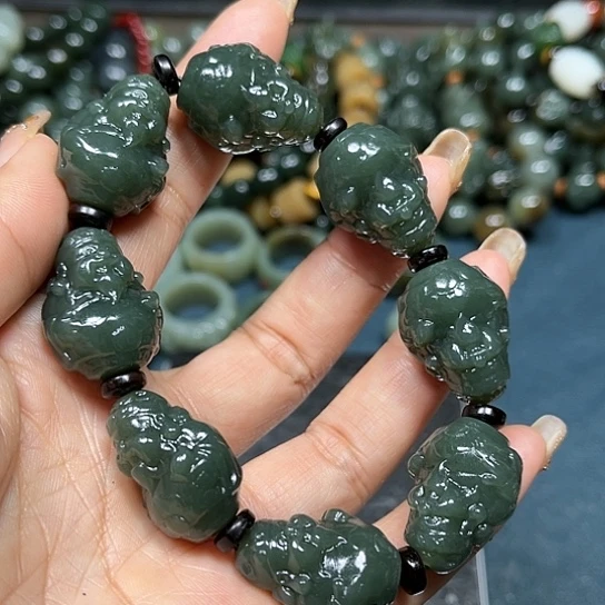 和田玉手串未镶嵌