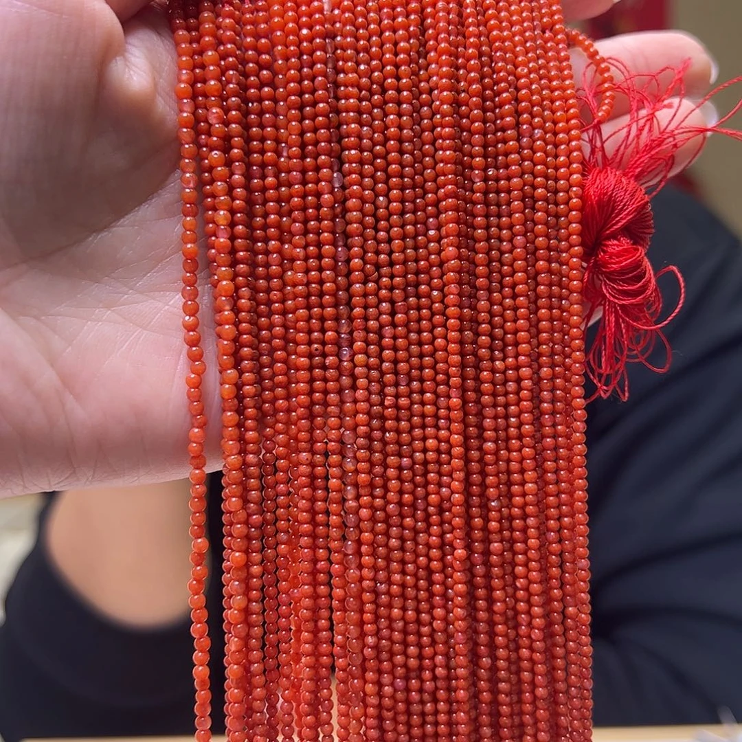 南红玛瑙未镶嵌2mm小米链多样式发1