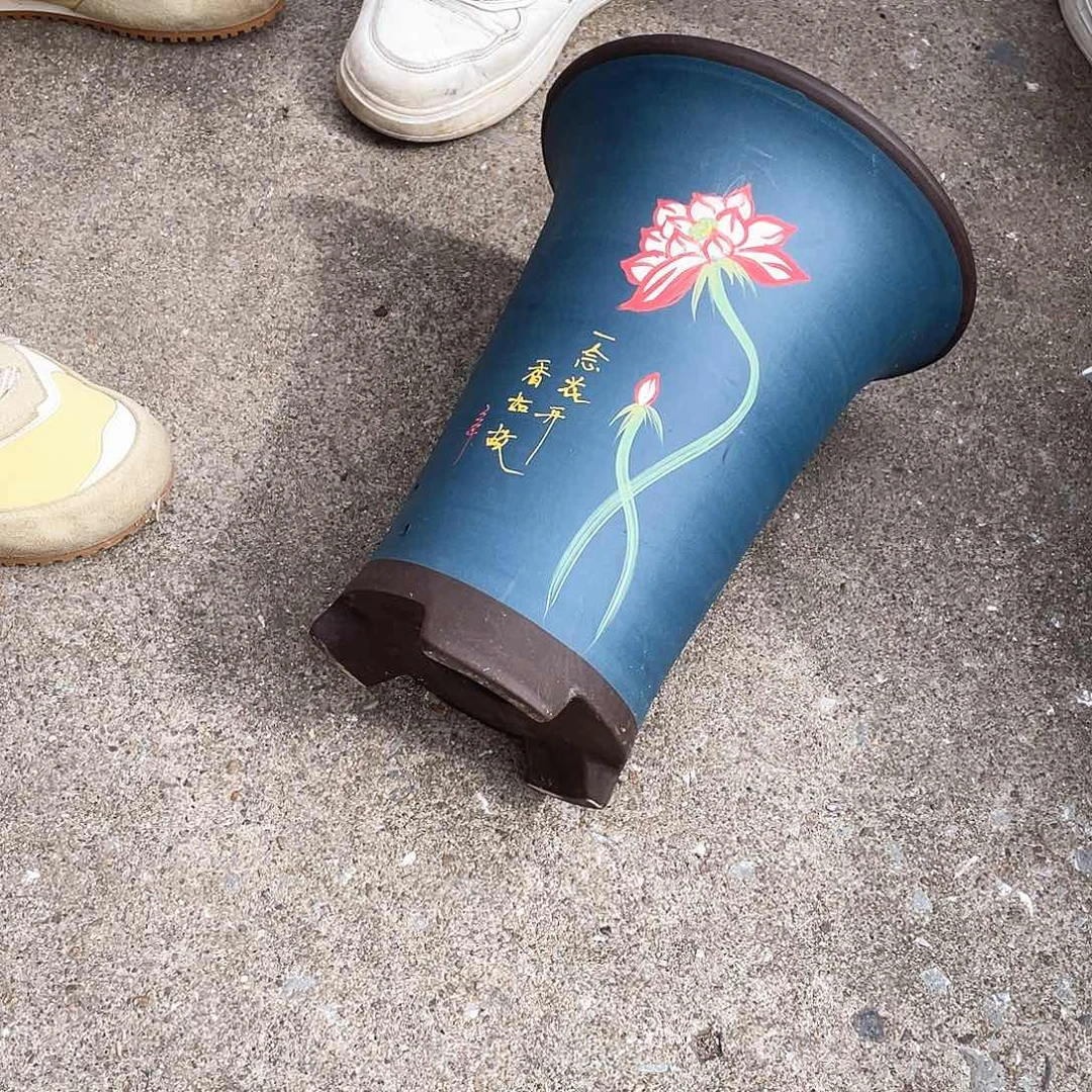 蓝色小号一念花开花盆紫砂花盆