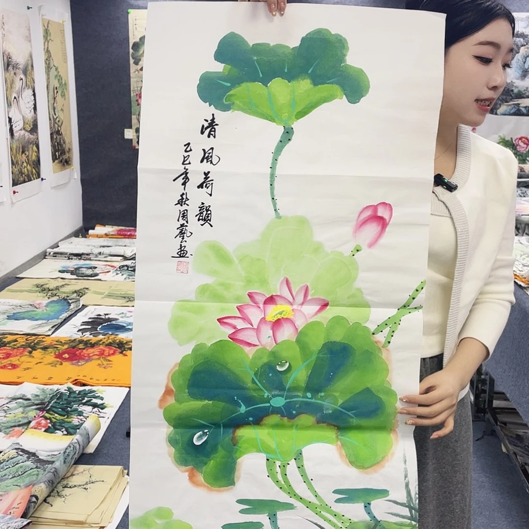 国画作品小姐姐放漏…