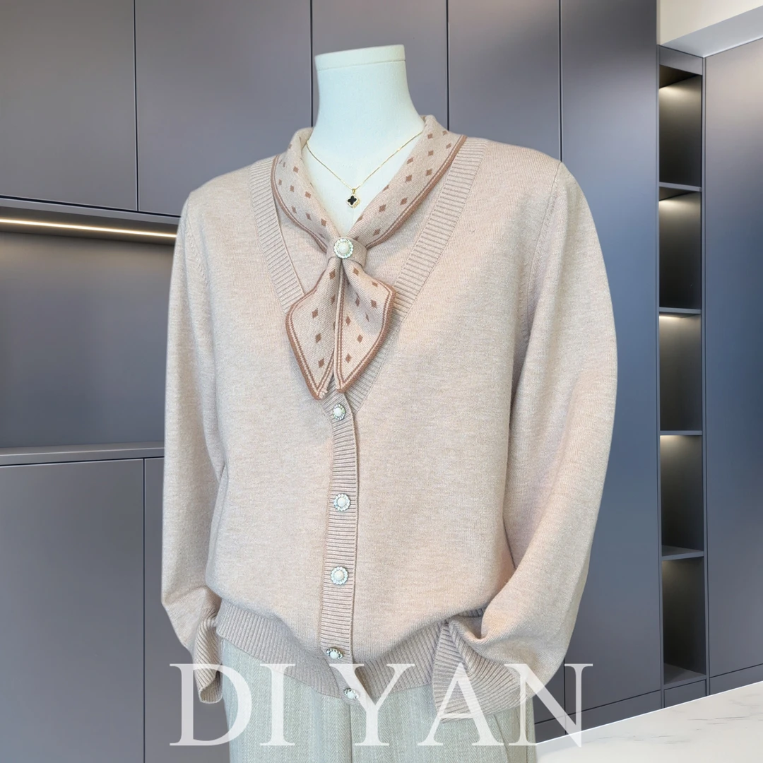 洋气妈妈冬装针织小衫中老年女装打底衫毛衣2025秋冬时尚减龄上衣