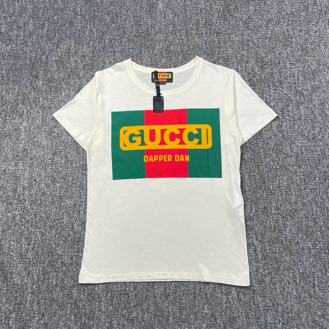 99新 GUCCI/古驰 4782/GUCCI 米白色Logo印花短袖/XS码/98新