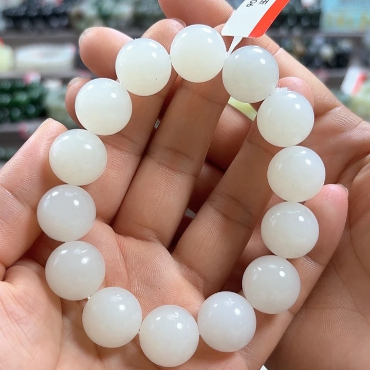 和田玉手链未镶嵌野牛沟青海卡16