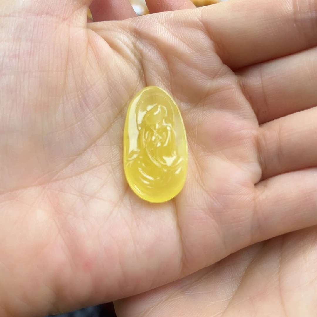 琥珀颈饰未镶嵌蜜蜡吊坠