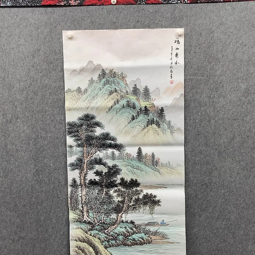 国画四尺仿古山水一副