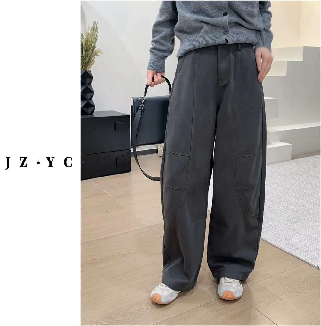 【洁子推荐】2025新款258219设计小众休闲弯刀牛仔裤JZYC258219
