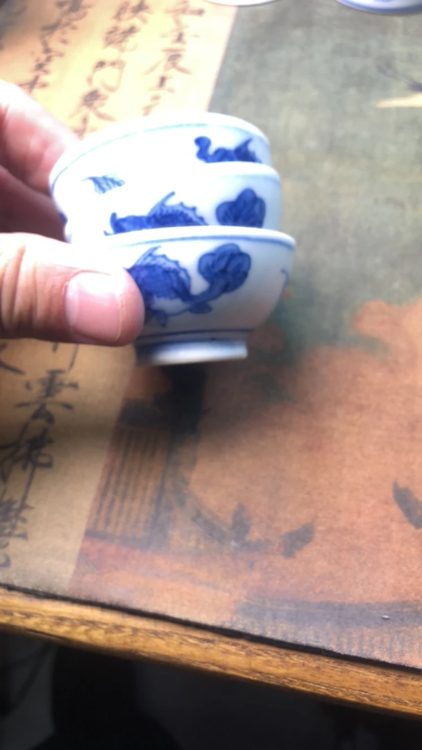 青花杯子茶具茶具