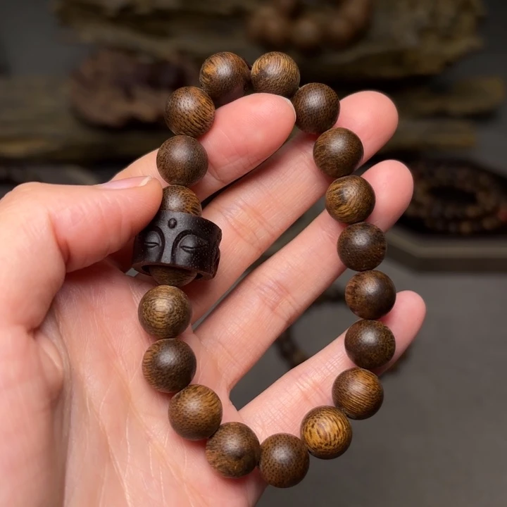 手串沉香越南芽庄绿棋金丝玉化1.0配饰