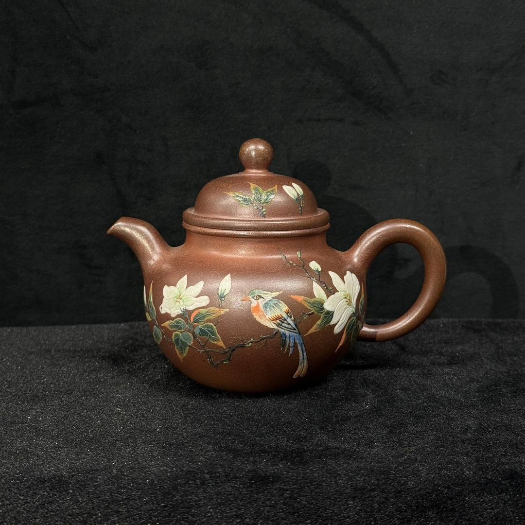 19/ZL010/张丽/紫砂壶寿珍掇球蕙质兰心/玉段砂