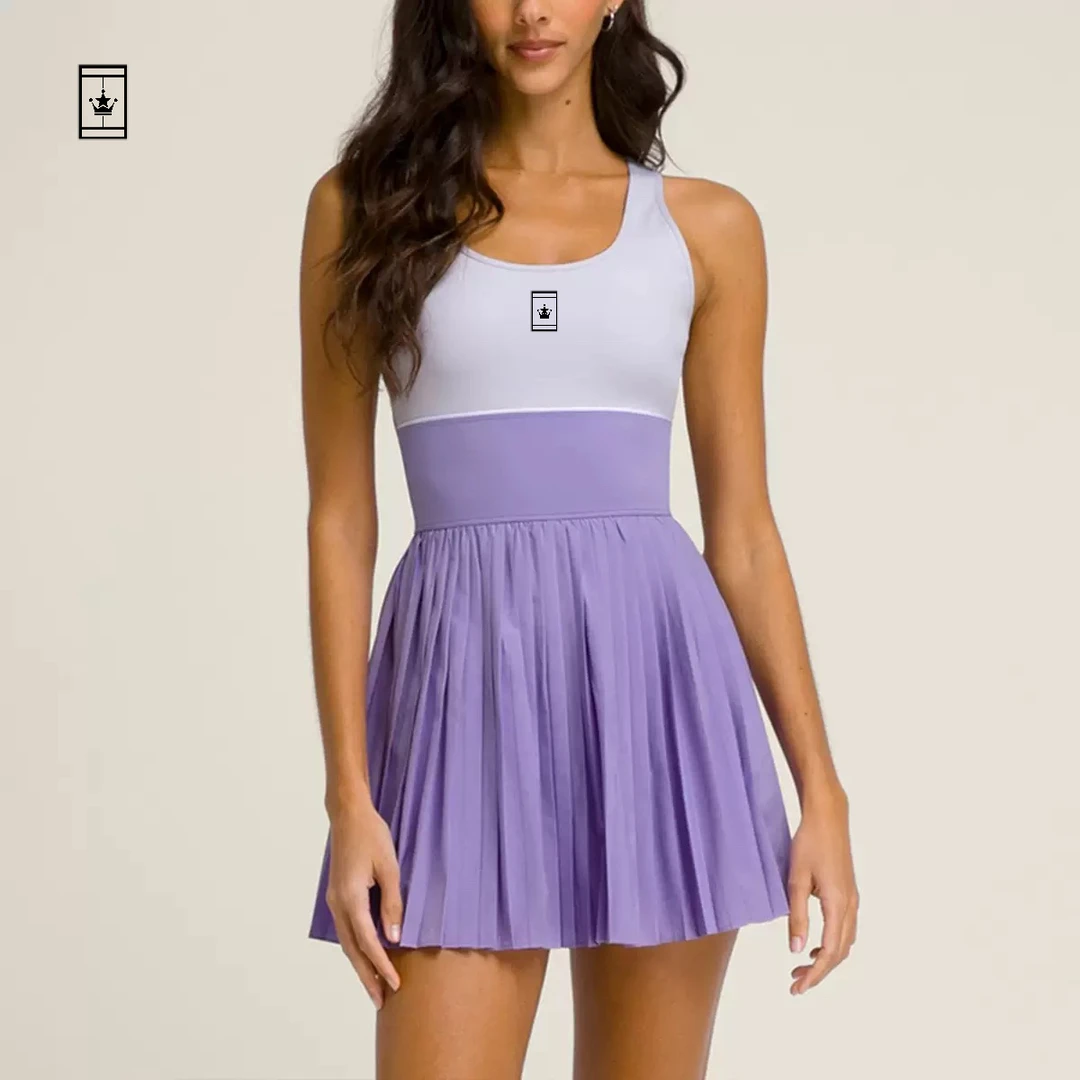 布士达网球裙套装紫色