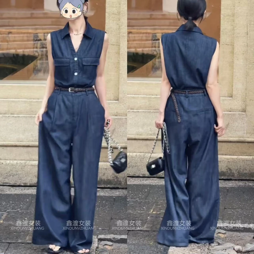 2025夏季新款时尚显瘦气质女士网红洋气两件套百搭款D21255