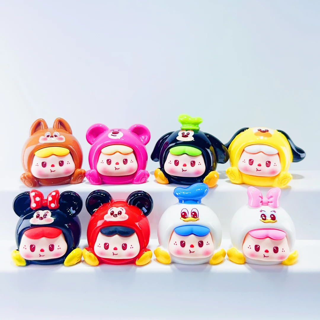 卡通迪迪饱饱树脂桌面diy潮玩萌粒小摆件