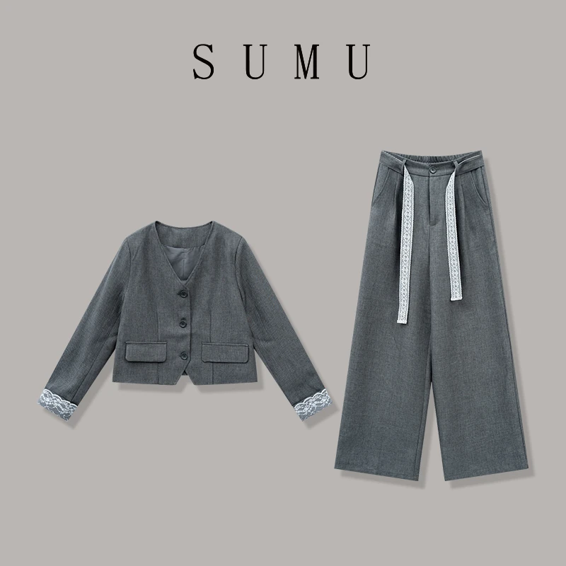 宿慕SUMU 女款套装 3-8 春季2025新款时尚百搭休闲套装M000OA