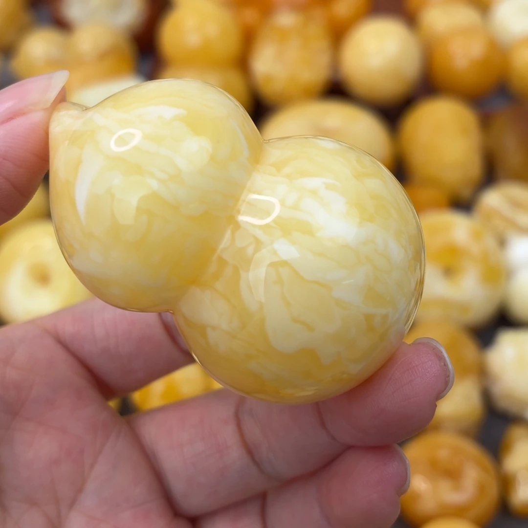 蜜蜡未镶嵌吊坠(不含链)白花葫芦