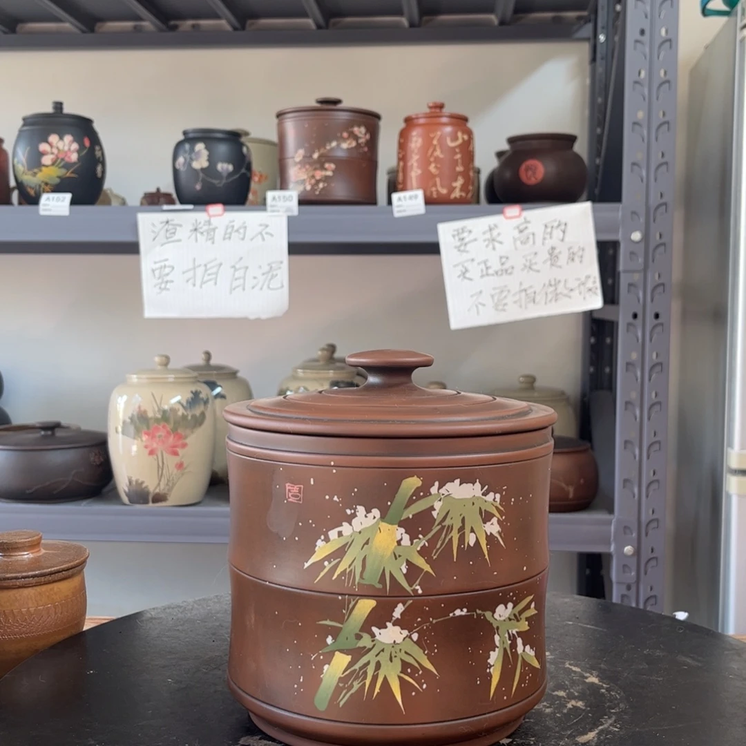 红泥哑光存茶罐醒茶罐18