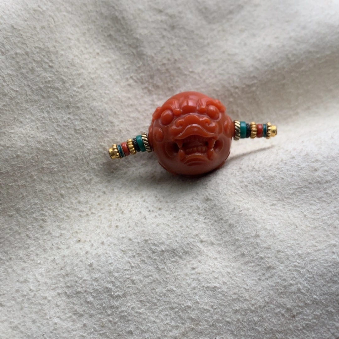 南红玛瑙未镶嵌保山天然原矿南红柿子红貔貅珠