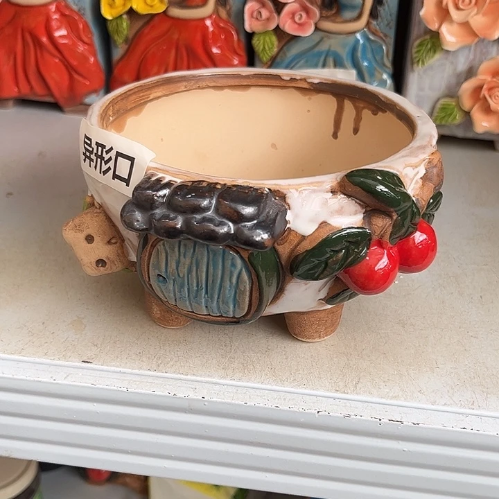 粗陶材质多肉花盆