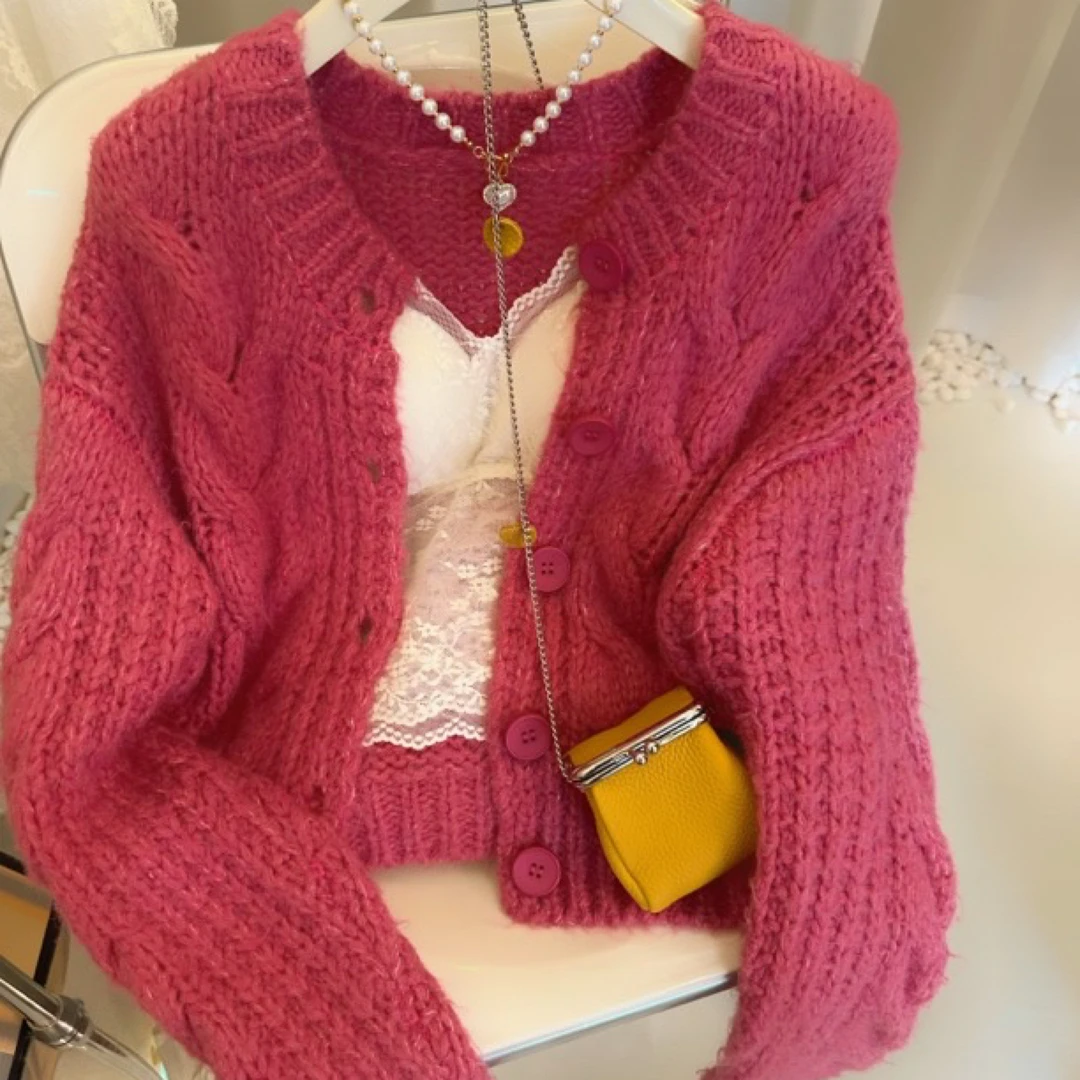 宽松冬季慵懒风毛针织衫针织加厚薄款秋季百搭韩版