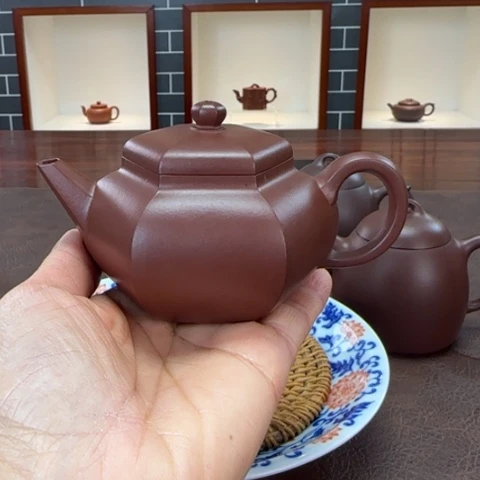 紫砂茶壶爆*六方水平