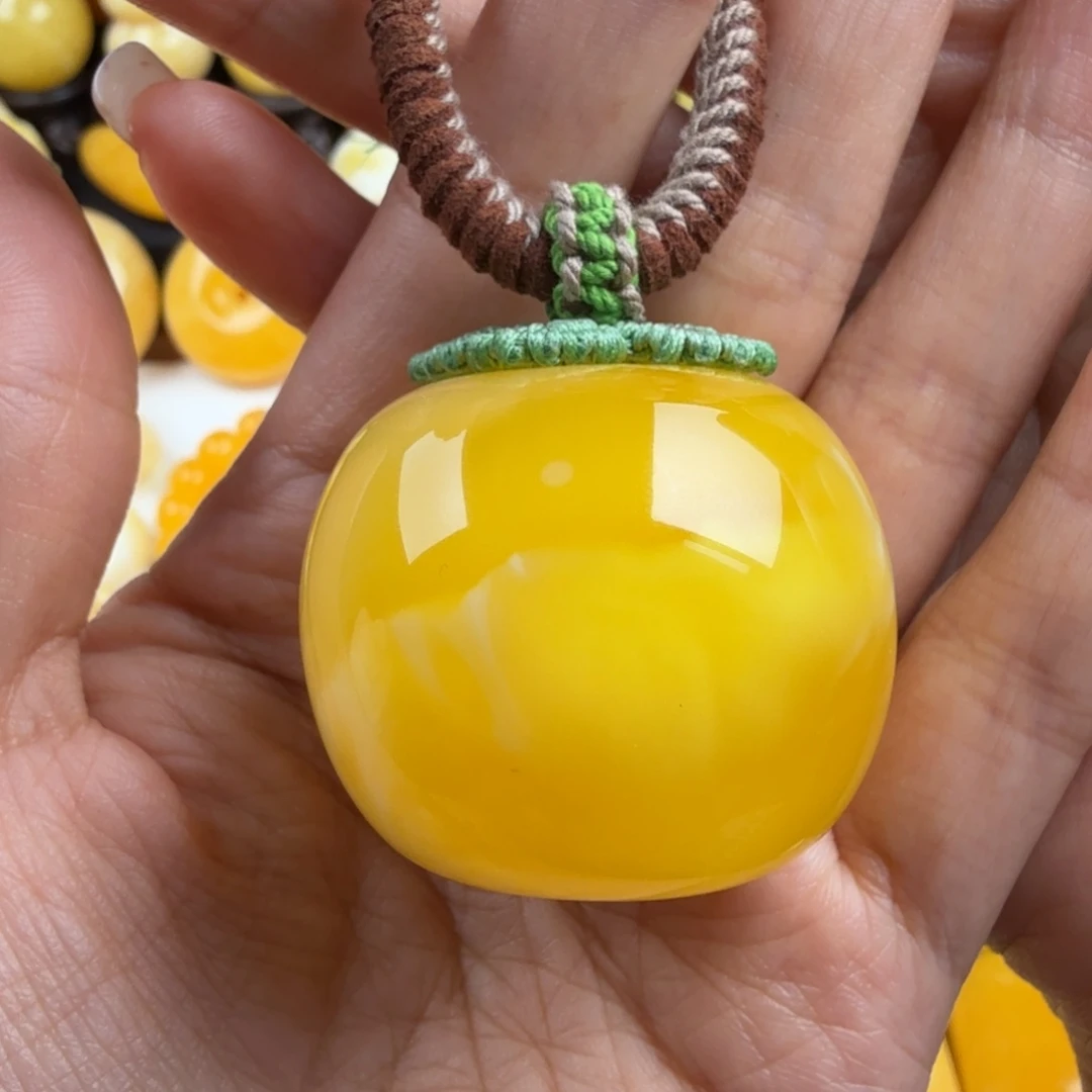 琥珀未镶嵌颈饰纯天然琥珀蜜蜡无优化
