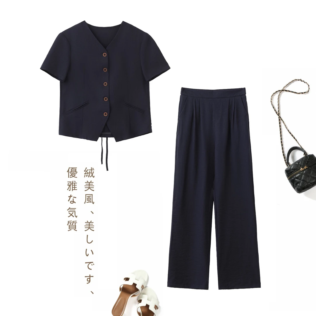 休闲风极简风时尚套装时尚女装轻熟风甜辣风肯豆风2535