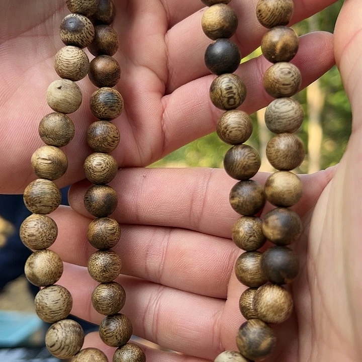 沉香手串10mm双圈白棋多样性发一条