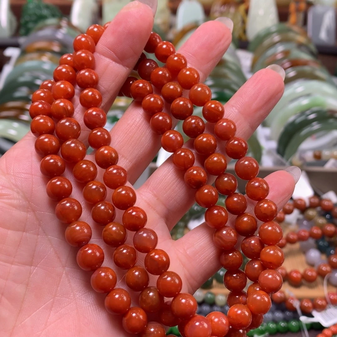 南红玛瑙未镶嵌颈饰