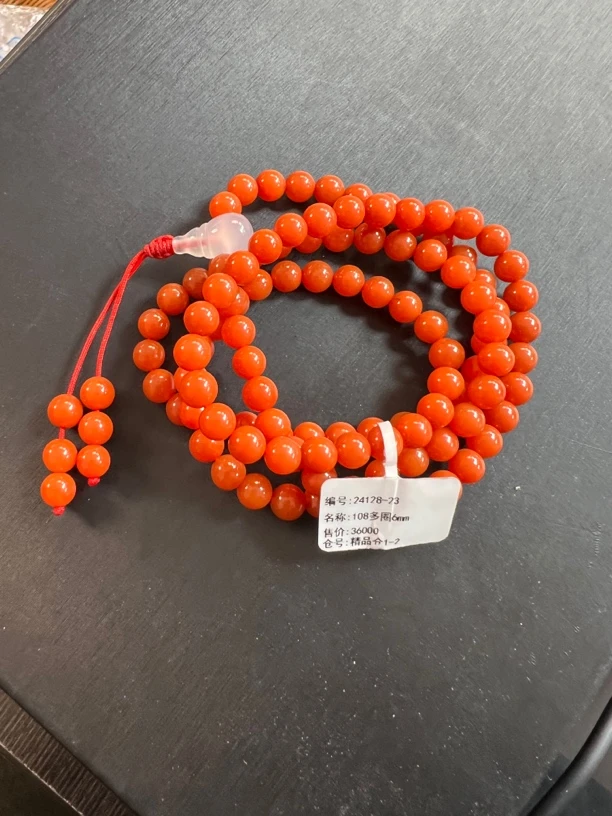 保山天然原矿南红多圈6mm