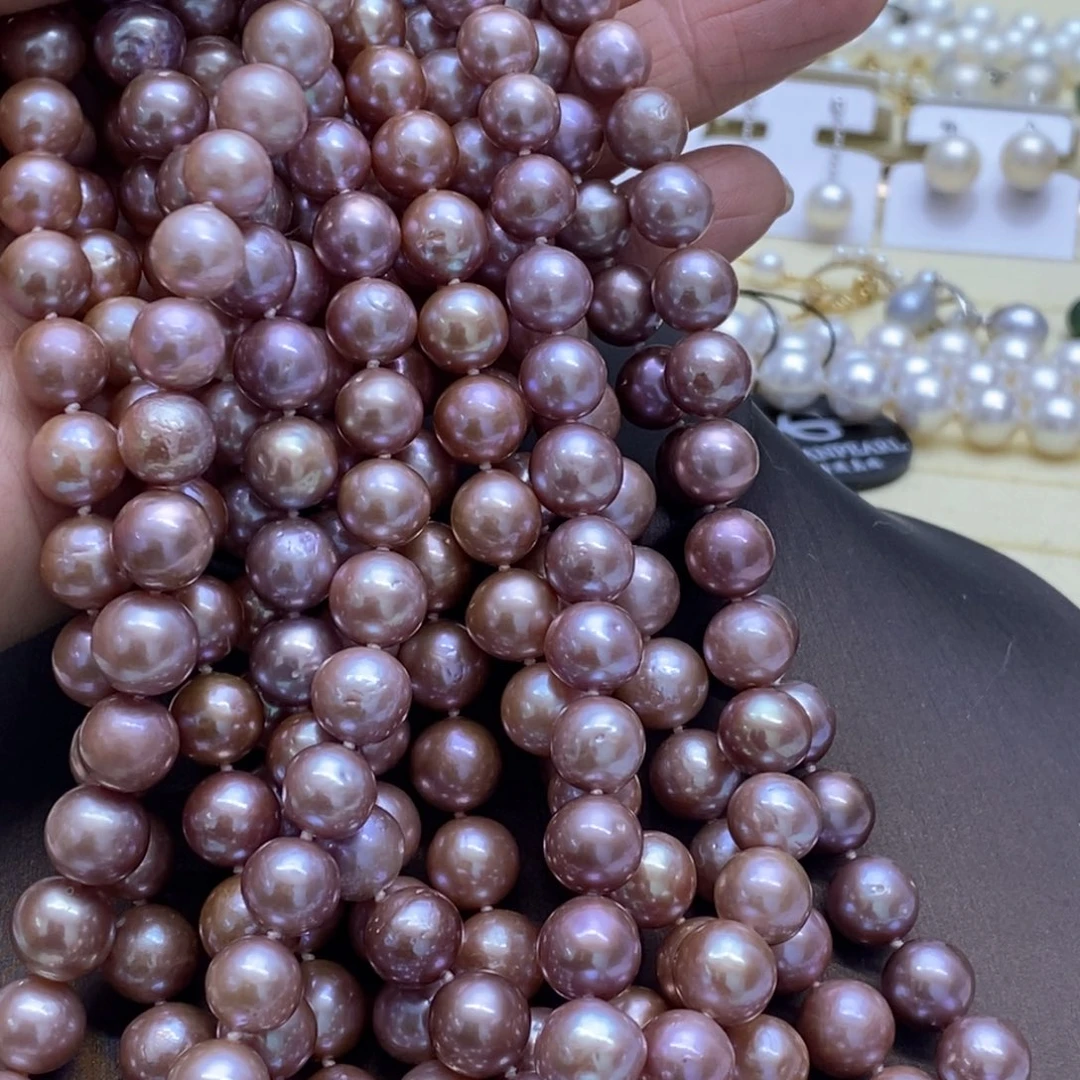 非金属妖紫色珍珠项链