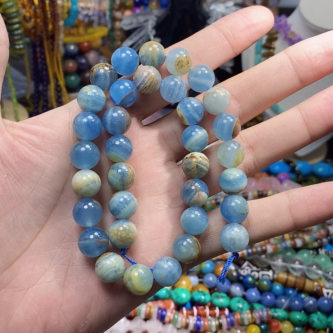 石英质玉未镶嵌，蓝方解12mm，