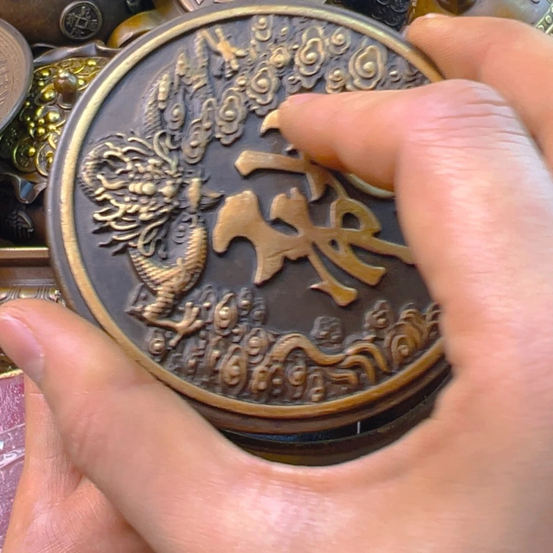 紫金风磨铜五龙茶叶罐