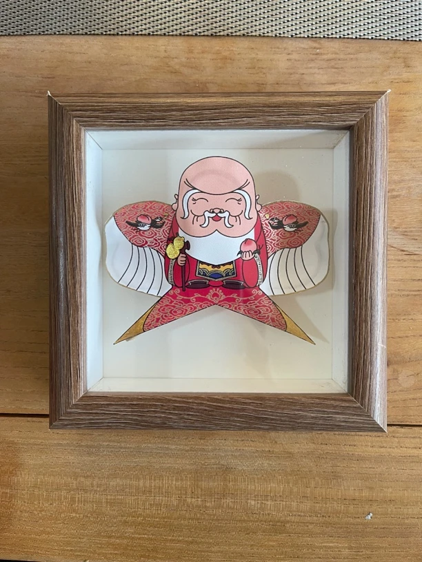 寿星精品风筝手绘描金