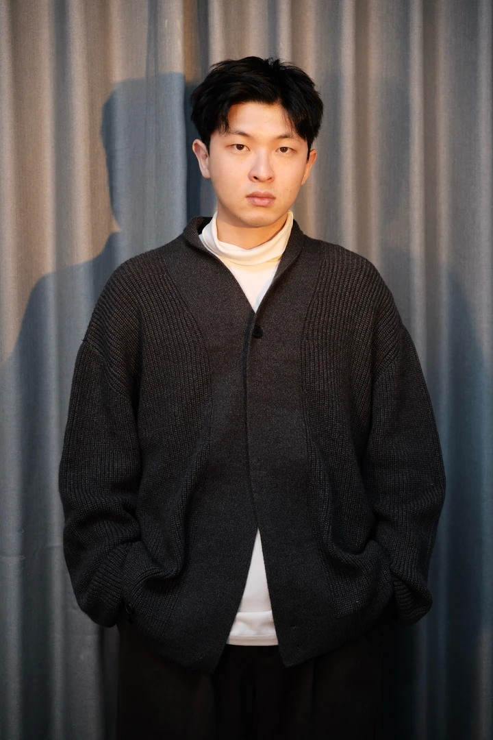 【小蓝自制】精纺羊毛混纺百搭道袍开衫老钱松弛感上衣外套