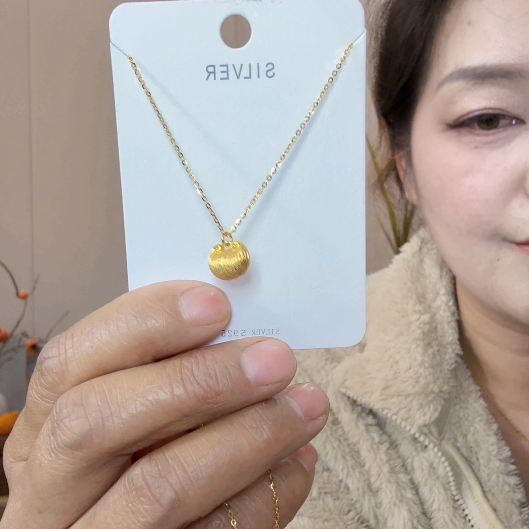 吊坠925银纯银项链 小胖福