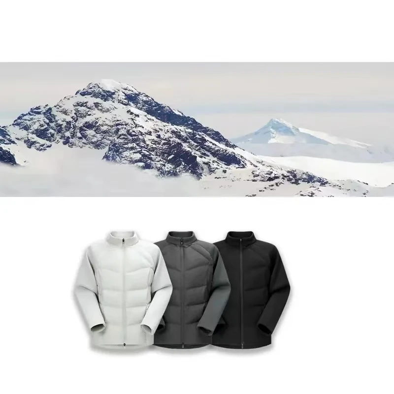 真爱了！轻盈保暖！男士冬季防风防寒保暖立领休闲拼接羽绒服23137