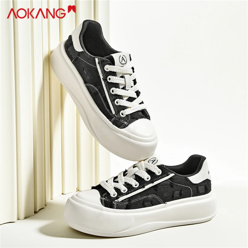 Aokang/奥康2025夏季时尚休闲板鞋运动透气百搭干净感痞帅男鞋