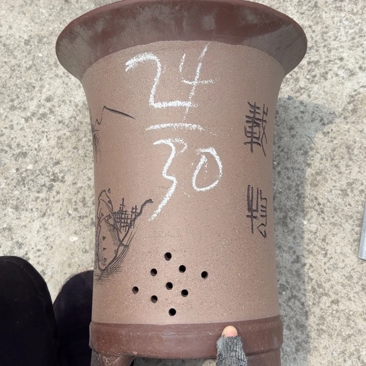 紫砂花盆紫砂的花