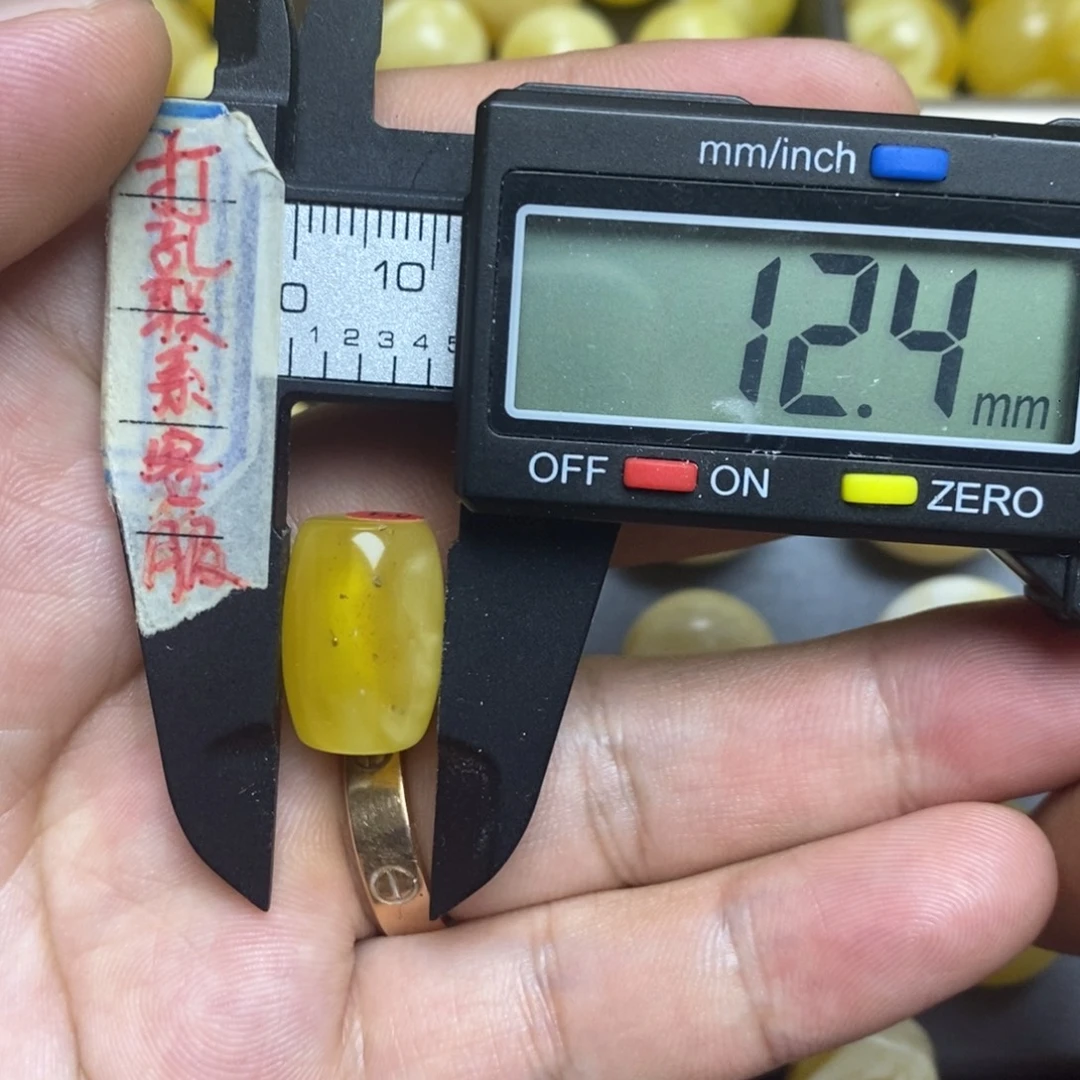 裸石蜜蜡未镶嵌12.4x18.1瑕疵桶珠
