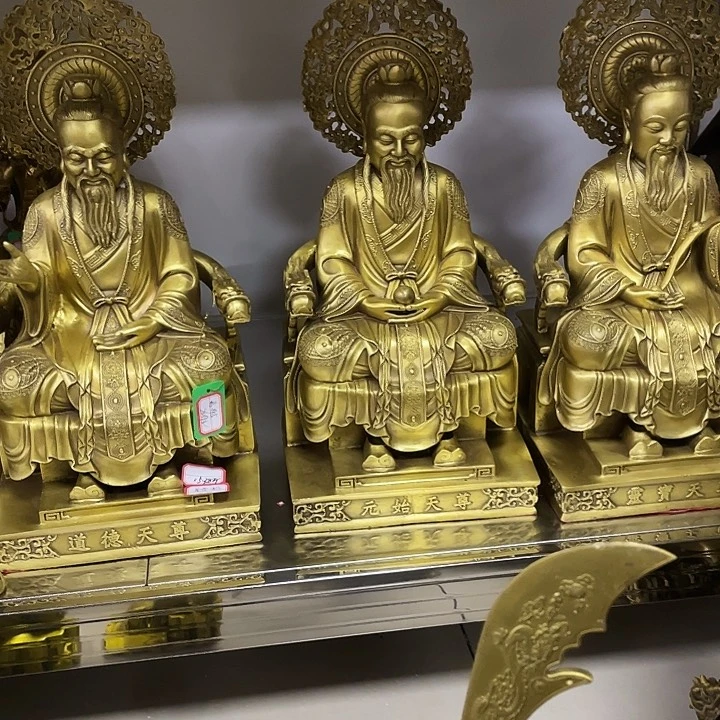 黄铜黄铜高40厘米三清