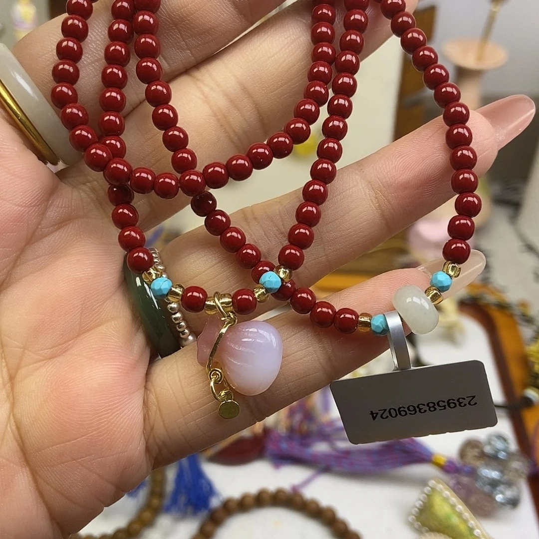 石英石纯铜三圈避避挡挡手串