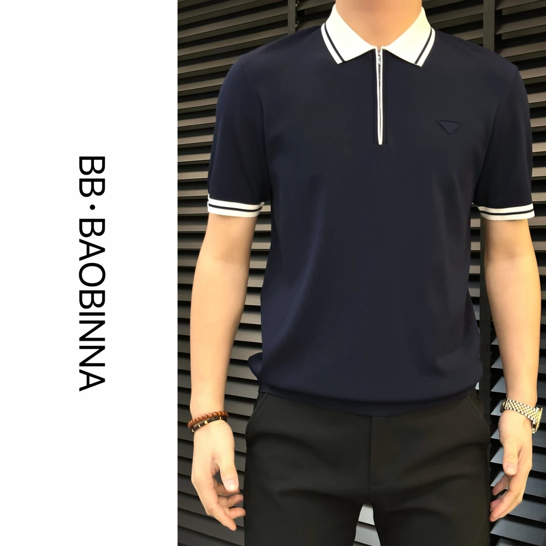 小野· 男装 | "简约" 轻奢时尚百搭翻领休闲T恤288030