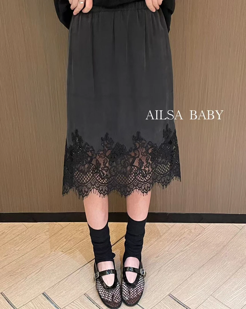 【AILSA BABY】欧货下摆蕾丝花边半身裙/407A